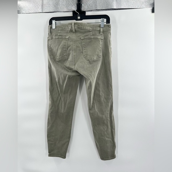 J. Brand Suvi green jeans cropped skinny size 31 button hem - Picture 7 of 8